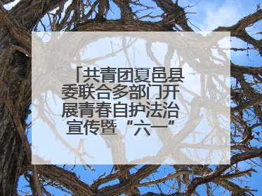 共青团夏邑县委联合多部门开展青春自护法治宣传暨“六一”主题日活动