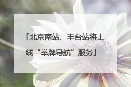 北京南站、丰台站将上线“举牌导航”服务