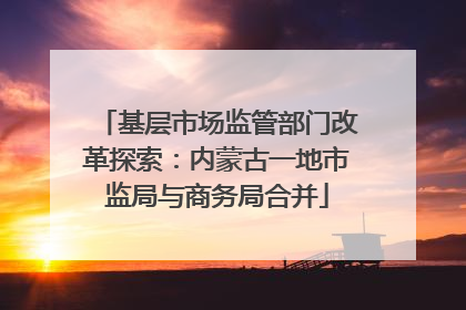 基层市场监管部门改革探索：内蒙古一地市监局与商务局合并