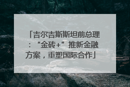吉尔吉斯斯坦前总理：“金砖+”推新金融方案，重塑国际合作