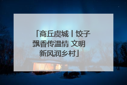 商丘虞城丨饺子飘香传温情 文明新风润乡村