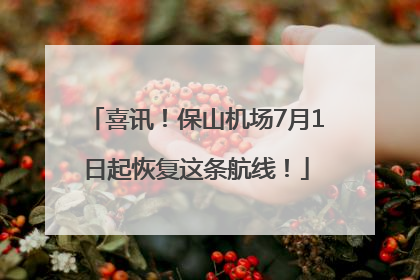 喜讯！保山机场7月1日起恢复这条航线！