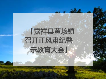 嘉祥县黄垓镇召开正风肃纪警示教育大会
