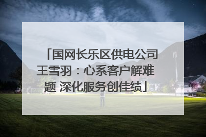 国网长乐区供电公司王雪羽：心系客户解难题 深化服务创佳绩