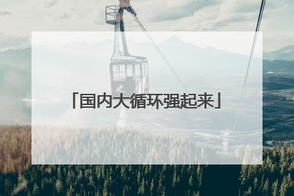 国内大循环强起来