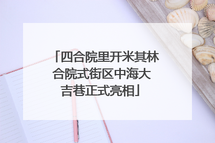 四合院里开米其林 合院式街区中海大吉巷正式亮相