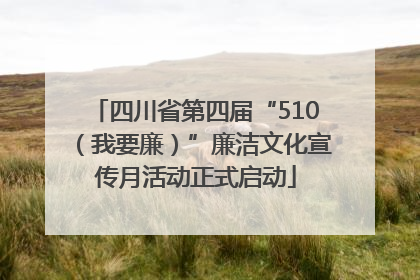 四川省第四届“510（我要廉）”廉洁文化宣传月活动正式启动