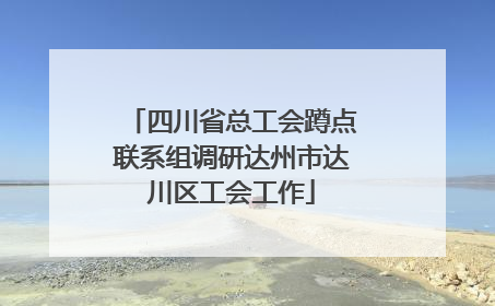 四川省总工会蹲点联系组调研达州市达川区工会工作