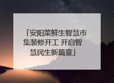 安阳菜鲜生智慧市集装修开工 开启智慧民生新篇章