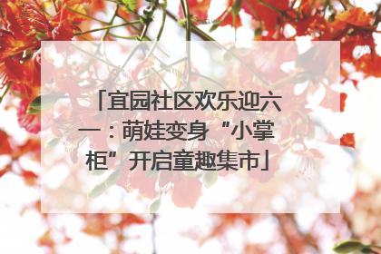 宜园社区欢乐迎六一：萌娃变身“小掌柜”开启童趣集市
