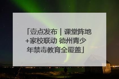 壹点发布｜课堂阵地+家校联动 德州青少年禁毒教育全覆盖