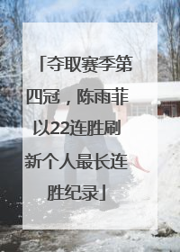 夺取赛季第四冠，陈雨菲以22连胜刷新个人最长连胜纪录