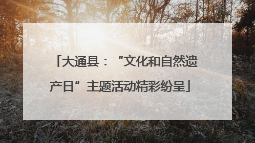 大通县：“文化和自然遗产日”主题活动精彩纷呈