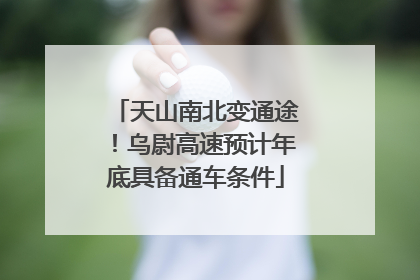 天山南北变通途！乌尉高速预计年底具备通车条件