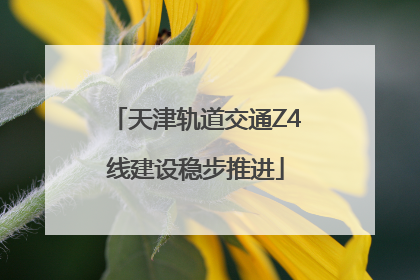 天津轨道交通Z4线建设稳步推进