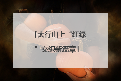 太行山上“红绿”交织新篇章