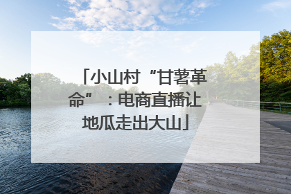 小山村“甘薯革命”：电商直播让地瓜走出大山
