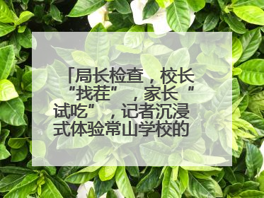 局长检查，校长“找茬”，家长“试吃”，记者沉浸式体验常山学校的陪餐制