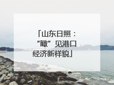 山东日照：“瞰”见港口经济新样貌