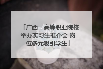广西一高等职业院校举办实习生推介会 岗位多元吸引学生