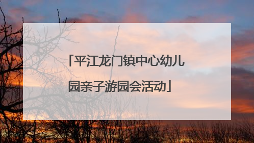 平江龙门镇中心幼儿园亲子游园会活动