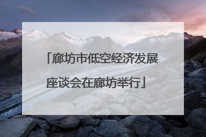 廊坊市低空经济发展座谈会在廊坊举行