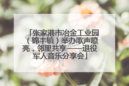 张家港市冶金工业园（锦丰镇）举办歌声嘹亮，邻里共享——退役军人音乐分享会