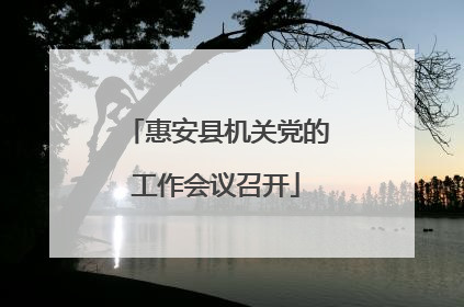 惠安县机关党的工作会议召开