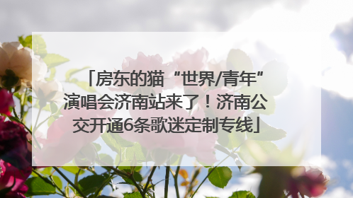 房东的猫“世界/青年”演唱会济南站来了！济南公交开通6条歌迷定制专线