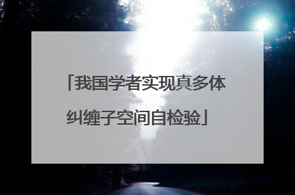 我国学者实现真多体纠缠子空间自检验