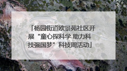 杨园街道欧景苑社区开展“童心探科学 助力科技强国梦”科技周活动