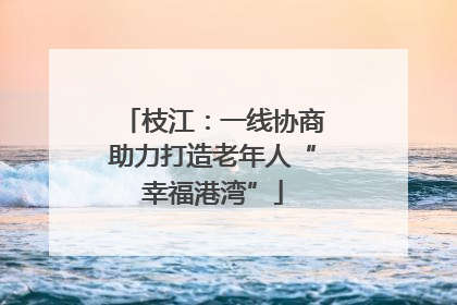枝江：一线协商助力打造老年人“幸福港湾”