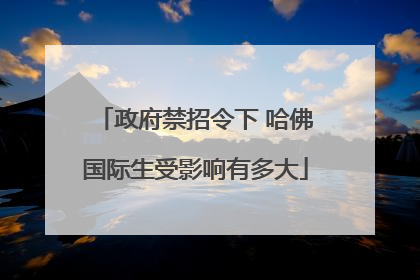 政府禁招令下 哈佛国际生受影响有多大