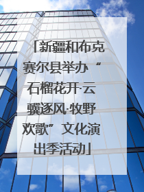 新疆和布克赛尔县举办“石榴花开·云骥逐风·牧野欢歌”文化演出季活动