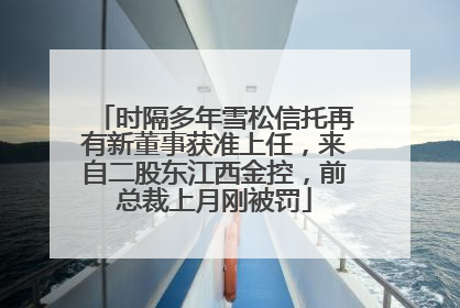 时隔多年雪松信托再有新董事获准上任，来自二股东江西金控，前总裁上月刚被罚