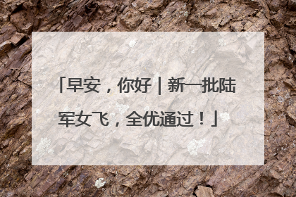 早安，你好｜新一批陆军女飞，全优通过！