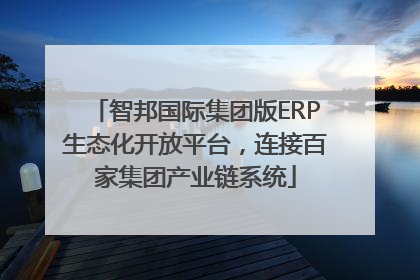 智邦国际集团版ERP生态化开放平台，连接百家集团产业链系统