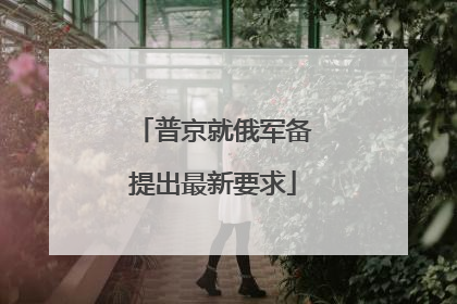 普京就俄军备提出最新要求