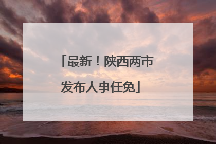 最新！陕西两市发布人事任免