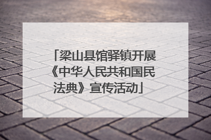 梁山县馆驿镇开展《中华人民共和国民法典》宣传活动
