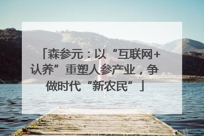 森参元：以“互联网+认养”重塑人参产业，争做时代“新农民”