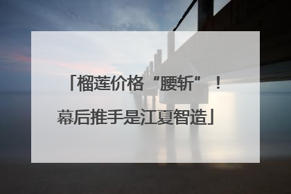 榴莲价格“腰斩”！幕后推手是江夏智造