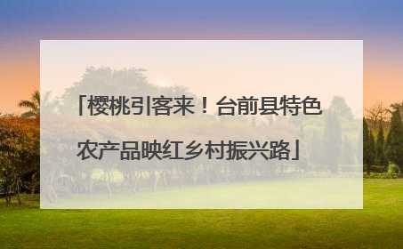 樱桃引客来!台前县特色农产品映红乡村振兴路