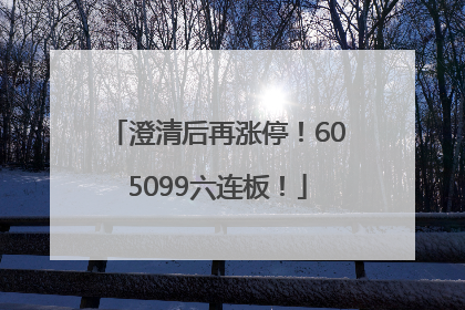 澄清后再涨停！605099六连板！