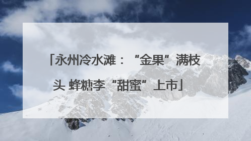 永州冷水滩：“金果”满枝头 蜂糖李“甜蜜”上市