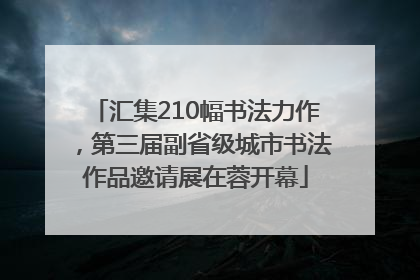 汇集210幅书法力作，第三届副省级城市书法作品邀请展在蓉开幕