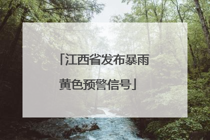 江西省发布暴雨黄色预警信号