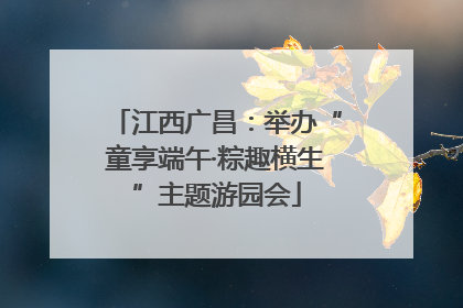 江西广昌：举办“童享端午·粽趣横生”主题游园会