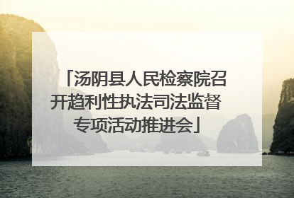 汤阴县人民检察院召开趋利性执法司法监督专项活动推进会
