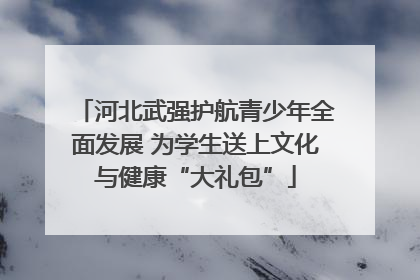 河北武强护航青少年全面发展 为学生送上文化与健康“大礼包”